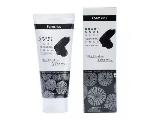 Очищающая пенка с древесным углем Farmstay Charcoal Pure Cleansing Foam