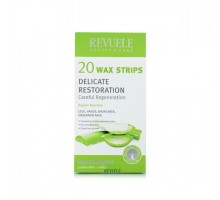 Revuele Delicate Restoration Wax Strips For Sensitive Skin – 20 Wax Strips