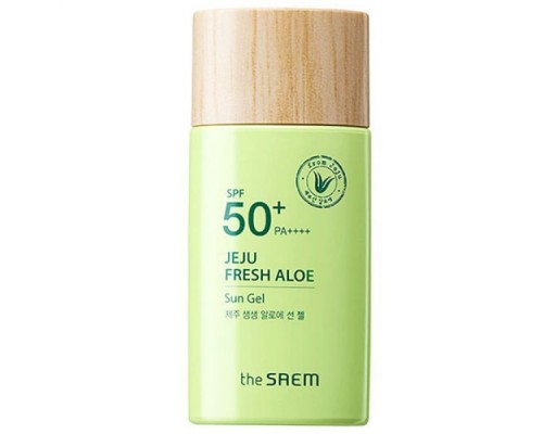 the SAEM Гель солнцезащитный с экстрактом алоэ Jeju Fresh Aloe Sun Gel SPF50+ PA++++, 60g