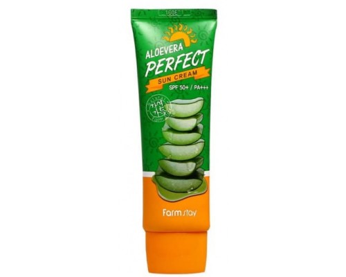 Farmstay Солнцезащитный крем для лица и тела Aloe Vera Perfect Sun Cream SPF 50+, 70 ml 