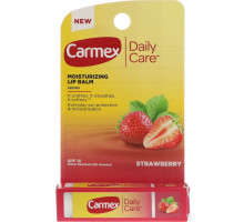 Carmex, Daily Care, Moisturizing Lip Balm, Strawberry, SPF 15, Бальзам-блеск для губ с ароматом клубники,  4,25 g