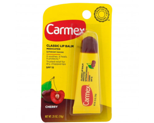 Carmex, Daily Care Fresh Cherry Lip Balm, SPF 15 - Бальзам для губ с ароматом вишни,10 г